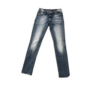 driftwood Denim Womens Jeans Size 25 distressed blue straight